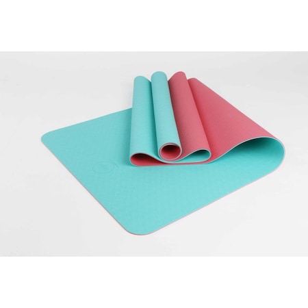 Maji Sports 2 Tone TPE Premium Yoga Mat  Blue/Pink 1760Blue-Pink-MAJ